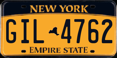 NY license plate GIL4762