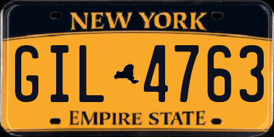 NY license plate GIL4763