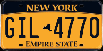 NY license plate GIL4770