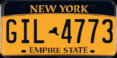 NY license plate GIL4773