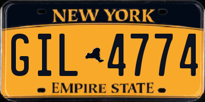 NY license plate GIL4774