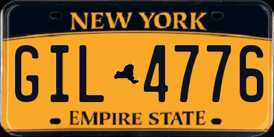 NY license plate GIL4776