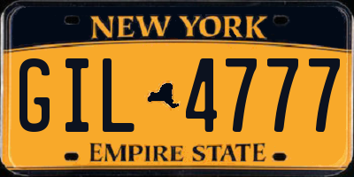 NY license plate GIL4777