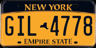 NY license plate GIL4778