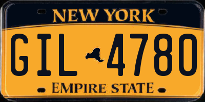NY license plate GIL4780