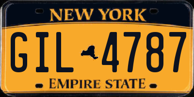 NY license plate GIL4787