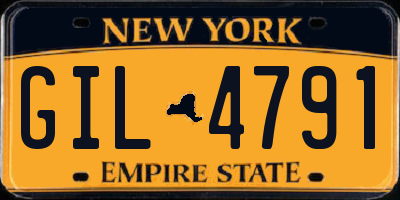 NY license plate GIL4791