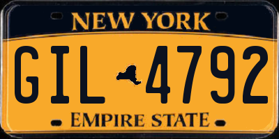 NY license plate GIL4792