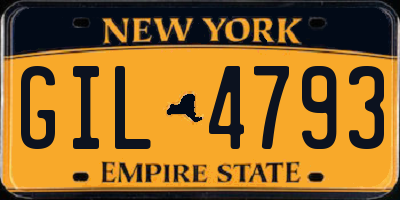 NY license plate GIL4793
