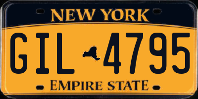 NY license plate GIL4795