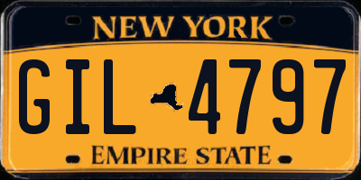 NY license plate GIL4797