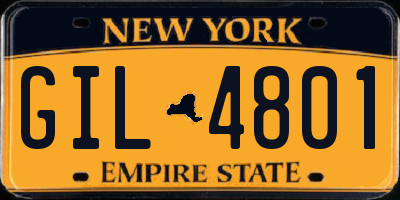 NY license plate GIL4801