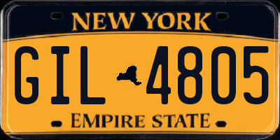NY license plate GIL4805