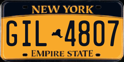NY license plate GIL4807