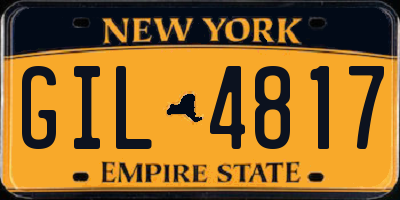 NY license plate GIL4817