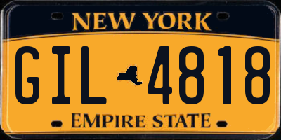 NY license plate GIL4818