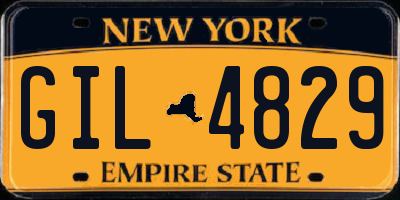 NY license plate GIL4829