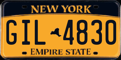 NY license plate GIL4830