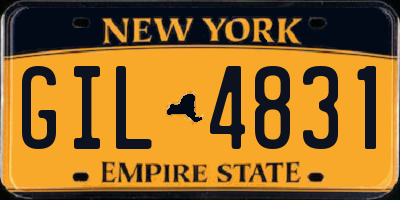 NY license plate GIL4831
