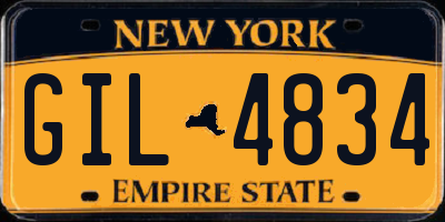NY license plate GIL4834