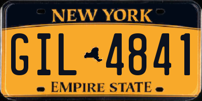 NY license plate GIL4841
