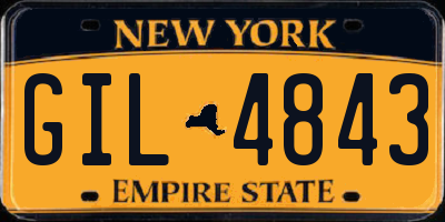 NY license plate GIL4843
