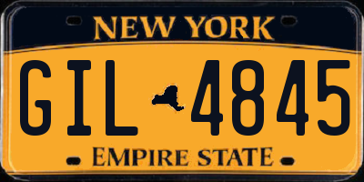 NY license plate GIL4845