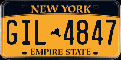 NY license plate GIL4847