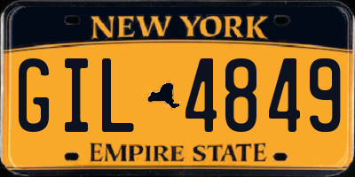 NY license plate GIL4849