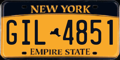 NY license plate GIL4851