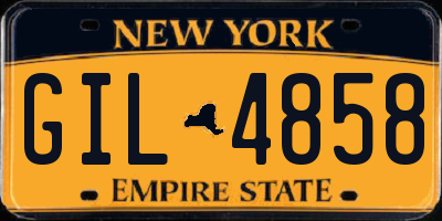 NY license plate GIL4858