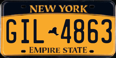 NY license plate GIL4863