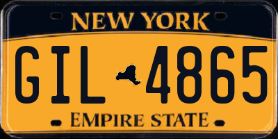NY license plate GIL4865