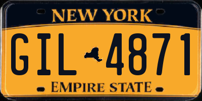 NY license plate GIL4871