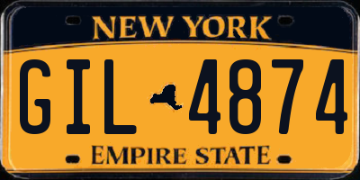 NY license plate GIL4874