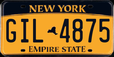 NY license plate GIL4875