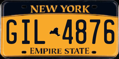 NY license plate GIL4876