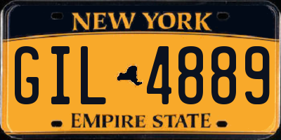 NY license plate GIL4889