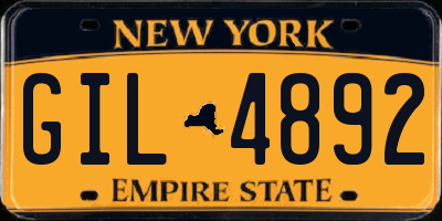 NY license plate GIL4892