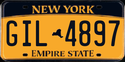 NY license plate GIL4897
