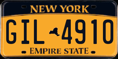NY license plate GIL4910