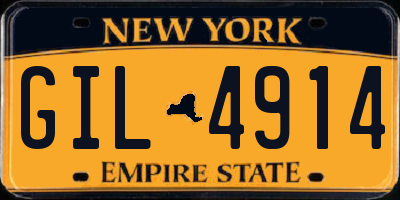 NY license plate GIL4914