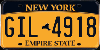 NY license plate GIL4918