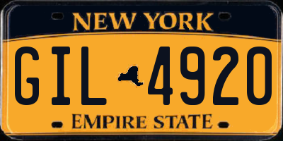 NY license plate GIL4920