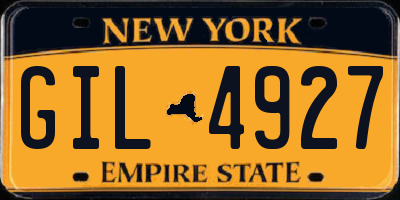 NY license plate GIL4927