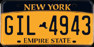 NY license plate GIL4943