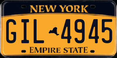 NY license plate GIL4945