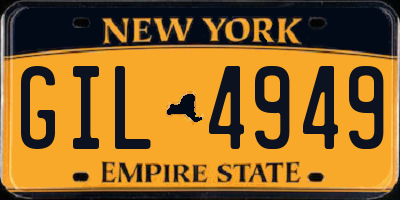 NY license plate GIL4949