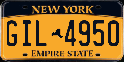 NY license plate GIL4950