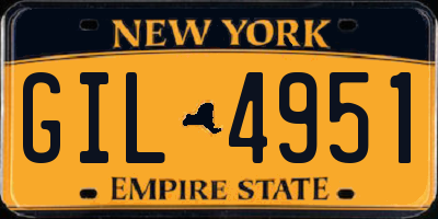 NY license plate GIL4951